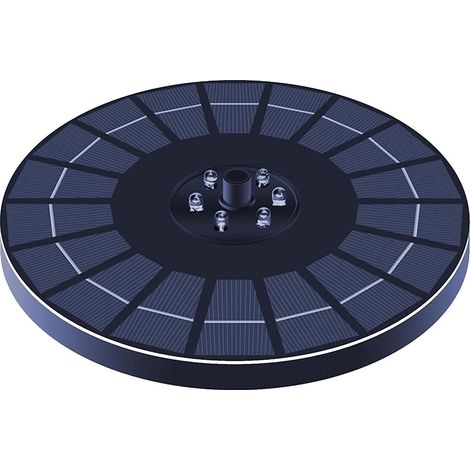 Fontaine solaire, buse 3 en 1, pompe solaire 6 W, fontaine solaire pour bain d'oiseaux, convient pour bain d'oiseaux, bassin, piscine, aquarium, étang et autres espaces aquatiques. (1/4)