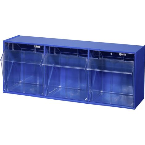 Allit 464410 Klappkasten-Magazin VarioPlus ProFlip 3 (B x H x T) 600 x 240 x 200 mm Blau, Transpar (1/2)
