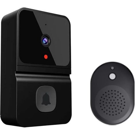 Sonnette vidéo sans fil rechargeable avec vision nocturne HD et Wi-Fi-AquaForge