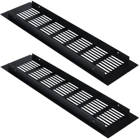 2PCS Grille de Ventilation Rectangulaire, Grille D'aération Rectangulaire, Grille D'aération, Grille Ventilation Rectangulaire, Grille d Aeration Rectangulaire pour une Ventilation Idéale 80 × 3 (1/5)