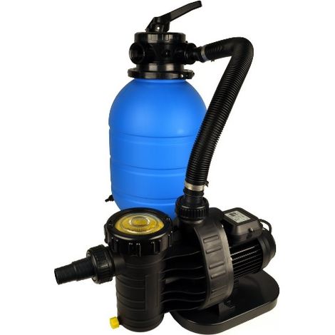 Filteranlage Set ProAqua TM 320 mit Midas 6-Wege-Ventil, Filterbehälter Ø 320 mm komplett mit Aqua Plus 6 Pumpe