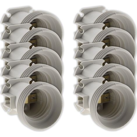 Lot de 200 douilles de chantier E27 - blanc - Zenitech