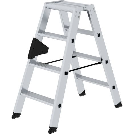 MUNK Aluminium-Stufen-Stehleiter Beidseitig 2x4 Stufen 40208 (1/5)