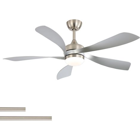 Ventilateur de Plafond avec Éclairage LED Dimmable 132cm 52" Moteur DC Silencieux Réversible Été Hiver Luminaire Plafonnier avec Télécommande Minuterie (1/5)