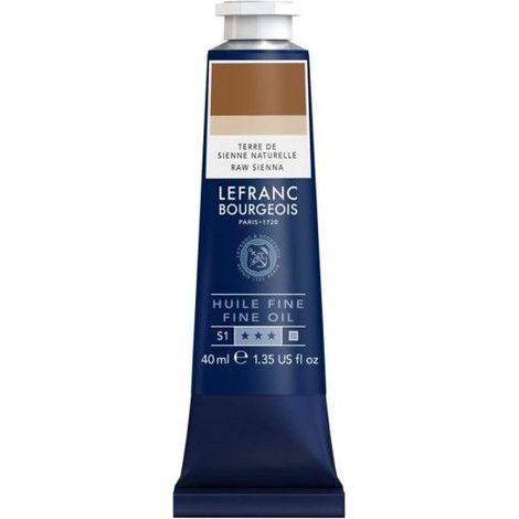 Peinture à l'huile - Fine - Terre de sienne naturelle - 482 - Lefranc Bourgeois - 40ml (1/2)