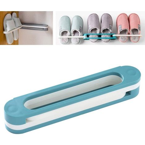Porte-chaussons, organisateur de chaussures suspendu, support pliable 3 en 1, cintre à chaussures, organisateur mural pour chaussures et serviettes de salle de bain (1/5)
