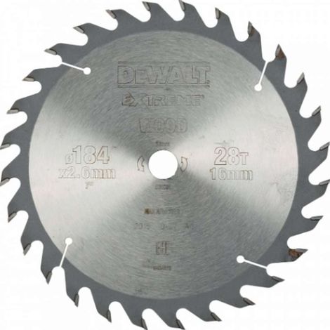 Lama di sega circolare portatile DEWALT Extreme Workshop 184x16mm