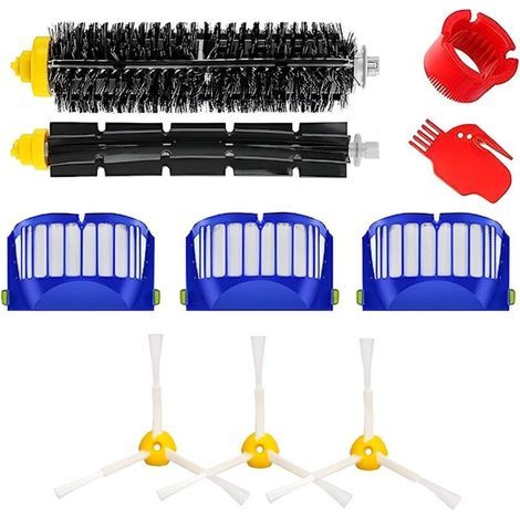 Kit filtre et brosse compatible avec les aspirateurs robots iRobot Roomba série 600 : 605, 615, 616, 620, 621, 630, 635, 650, 652, 660, 665, 671, 680, 690, 691 et 695 (1/5)