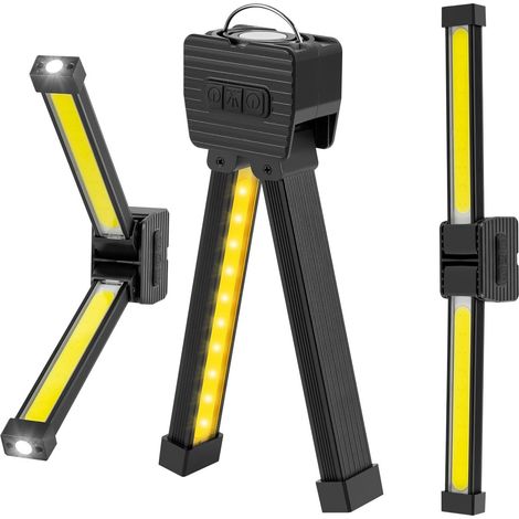 Lampes de travail LED - Lampes de travail LED rechargeables - Éclairage d'atelier - Lampes détecteurs COB rechargeables - Lampes de tente - Lampes de camping - Lampes torches LED magnétiques (1/5)