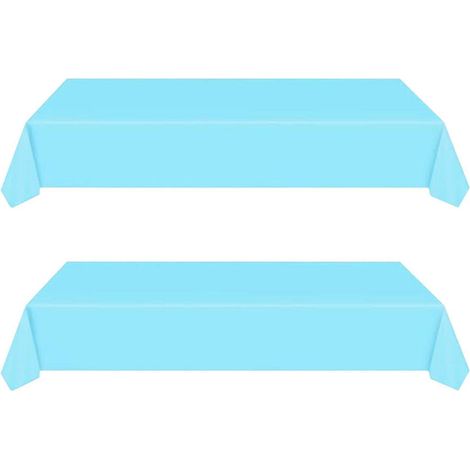 Einweg Tischdecke 137x274cm Himmelblau, 2 Stück, Wasserdicht, Rechteckig