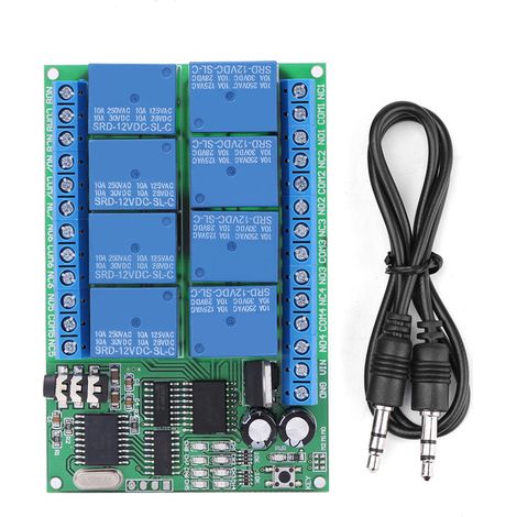 DC 12V 8CH DTMF Relay Phone Voice Decoder Remote Controller Switch Module