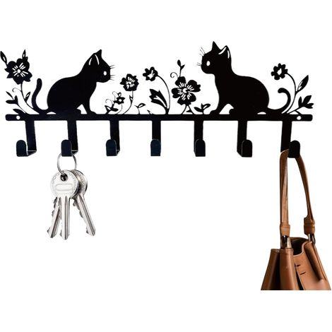 mural Generico Cat Flower Coat Grook Fer forgé style vintage