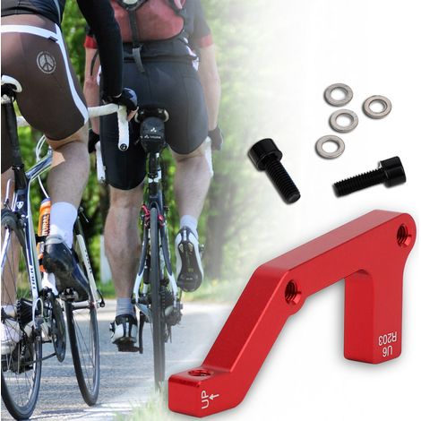 Robuster Bremssatteladapter B R203 für MTB/Mountainbike (rot) (1/5)
