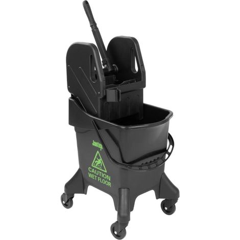 Seau essoreur haut 20 litres marquage vert - 370 x 550 x 930 mm - JANTEX (1/5)