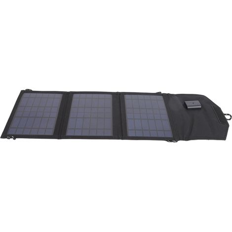 Chargeur Solaire Portable Pliable 10.5W - Banque d'Énergie Solaire avec Crochets pour Randonnée et Camping (1/5)