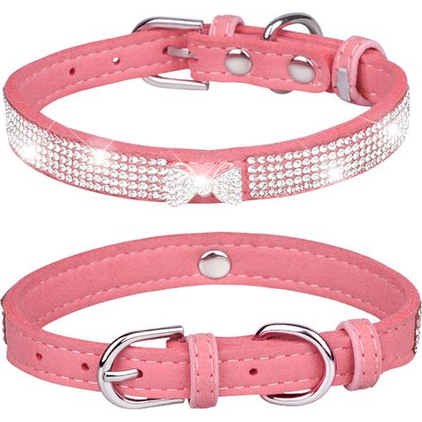Collier Pour Chien - Collier Avec Strass Et Couronne En Strass - Ajustable Pour Chiens Petits Moyens Et Grands - 1 Pièce (1/5)
