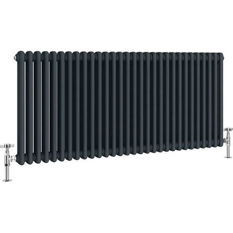 Traditional Anthracite 2 Column Radiators 600mm high 1460 mm wide