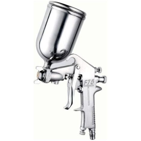 Pistolet à Peinture, Pistolet à Air Comprimé F-75 Embout de Buse de 1,5 mm avec Tasse Supérieure de 400 Ml Alimentation Par Gravité Pistolet à Peinture pour Peinture De Voitures (1/5)