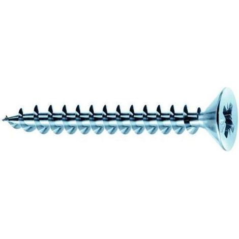 Panelvit-Schrauben mit Pozidriv-Zylinderkopf – Vollgewinde – Weiß verzinkt – Ø 6 x 50 mm – Packung mit 200 Stück – PVACZP600500C8C (1/4)