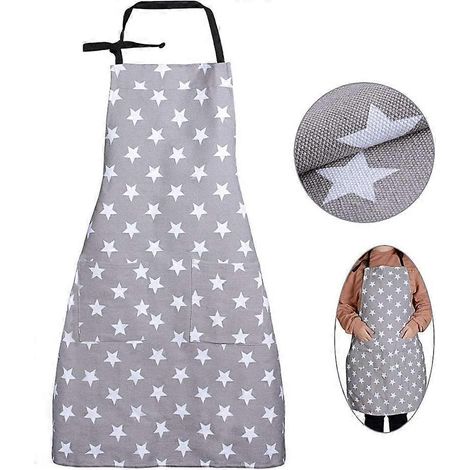 Verstellbare Küchenschürze mit Tasche (1/4)