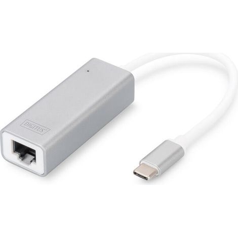 Digitus DN-3024 Adaptador de cable RJ 45 de aluminio (RJ 45, conector macho/conector hembra, 0,2 m, aluminio), blanco (1/3)