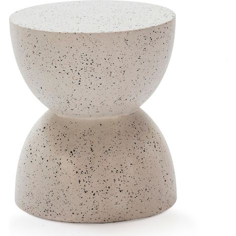 Tabouret bas terrazo blanc Noro (1/2)
