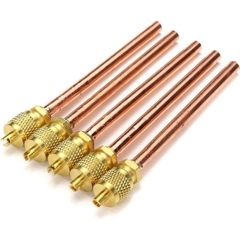 Lot de 5 vannes de service unidirectionnelles en métal pour réfrigération (125 mm) (1/4)