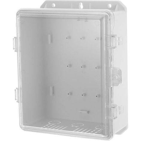Boitier Electrique Etanche en Abs Blanc avec Protection Imperméable et Installation Facile, Coffret Extérieur avec Couvercle Transparent pour Usage Électrique Sécurisé (1/5)