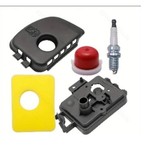 Base de filtre à air 595663, couvercle de filtre à air 595660 et filtre en mousse de rechange pour tondeuse à gazon Briggs Stratton 450E 500E 550E 550Ex (1/4)