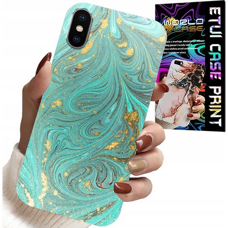 Funda para iPhone X / XS - diseño de mármol + cristal templado (1/5)