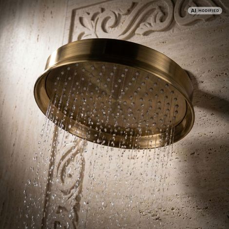 Douche Plafonnier PaulGurkes 20cm Retro Bronze Nostalgique (1/3)