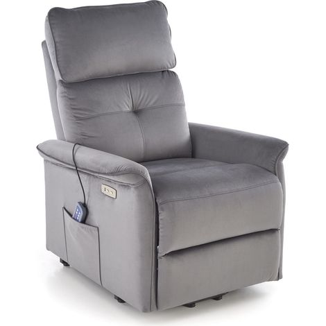 Sillón reclinable Houston 1979, Gris, 82x80x90cm, Tapiz