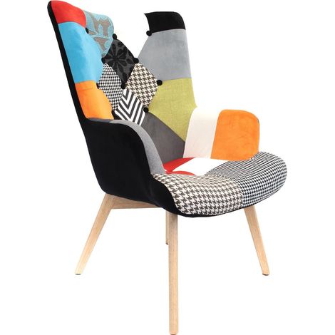 Fauteuil helsinki patchwork 66x99,5x72 cm