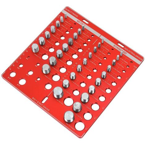 Nut and Bolt Thread Checker 34, Time Saving, Inch and Metric Thread Identification Gauge for Various Tasks (1/4)
