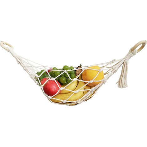 Hamac en macramé pour fruits et légumes, idéal pour un rangement supplémentaire sous un meuble, camping-car ou bateau (LGL)
