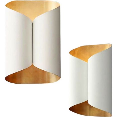 APPLIQUE da PARETE APP1056-1W BIANCO ORO 2-PUNTI LUCE G9 10,5X16X25,5CM