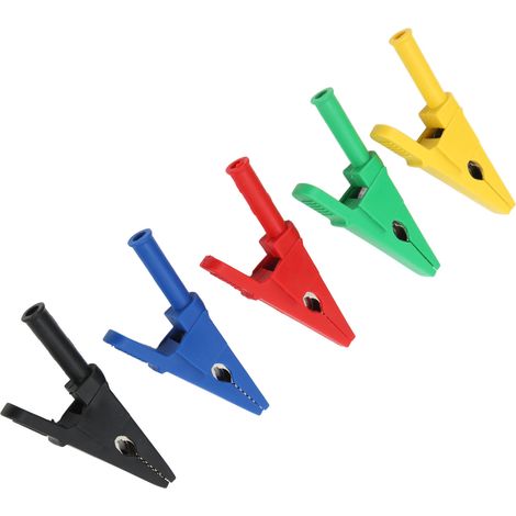 Lot de 10 pinces de test électriques, ouverture de 20 mm, bonne conductivité thermique, type de pince de test fiable et sûre pour tests électroniques (1/5)