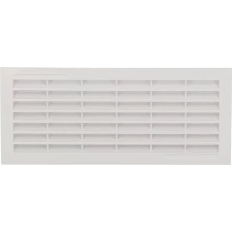 Grille d aération rectangulaire 108 x 254mm à coller ou à visser blanche 1B111 (1/3)