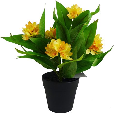 18cm Artificial Freesia Plant Yellow Flowering (1/5)