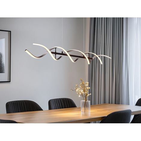LED Pendelleuchte SEQUENCE dimmbar Lichtfarbe einstellbar Silber, Breite 104cm (1/5)