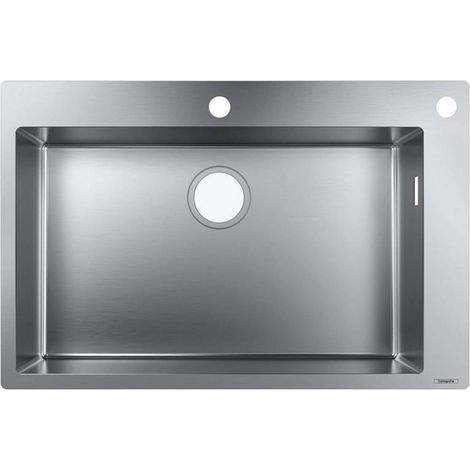 S712-F660 Lavello sottotop 660 con 2 fori rubinetteria inox (1/4)