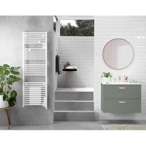 Radiateur sèche-serviettes Doris électrique digital ventilo 1750W anthracite ATLANTIC 850247 (1/3)