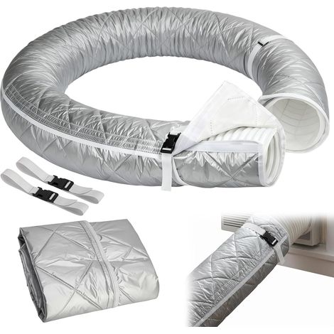Housse de tuyau de climatisation 58 x 147 cm Réutilisable Étanche Isolation du tuyau de climatisation Portable Avec sangle (1/5)