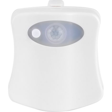 8-farbige WC-Deckelbeleuchtung mit Bewegungssensor, automatischer Doppelsensor-Badezimmer-Nachtlampe zum Aufhängen (1/5)
