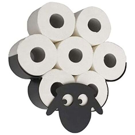 YMYNY Porte-Papier Hygienique Modele Mouton Agreable, Boite De Rangement Pour Serviettes En Papier, 7 Rouleaux Muraux, Porte-Serviettes En Papier Mural Sur Les Murs De La Cuisine Et De La Salle De Bai