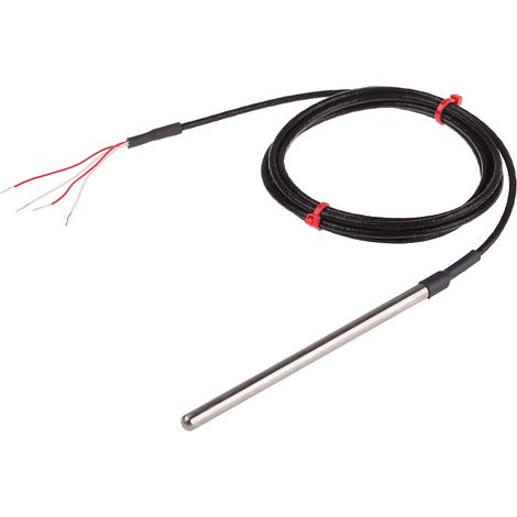 Capteur RTD PT100 RS PRO, Ø 6mm, L.125mm + 2m, +250°C max, Câble ( Prix pour 1 )