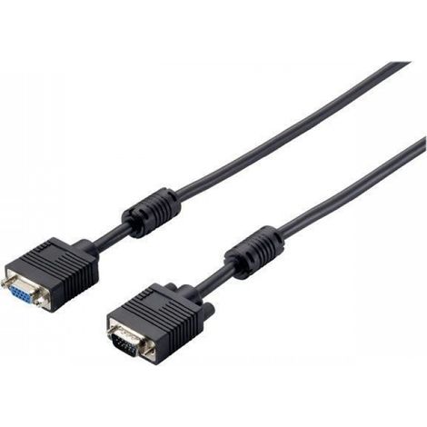 Câble Vga - 8 M - Mâle Vers Femelle - Vis Moletées - Perle En Ferrite