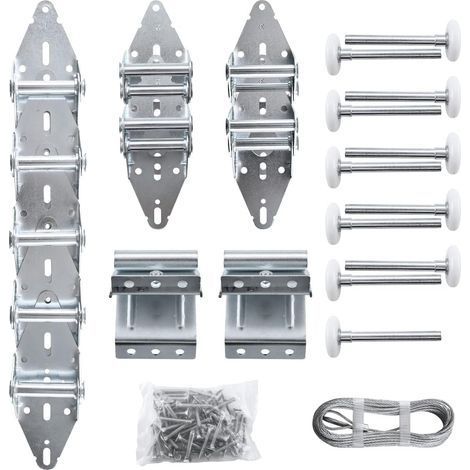 Kit d'ajustement de charnière et de rouleau de porte de garage Kit de matériel de porte de garage pour porte 16 x 7 ou 18 x 7 (1/5)