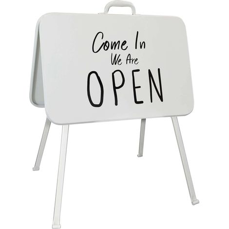 Cartello in acciaio da esterno Open and Closed per locali Closure