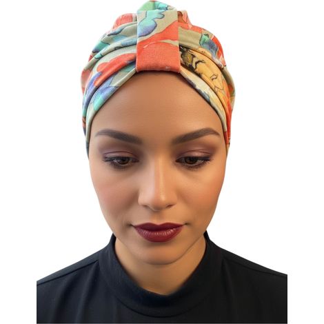 Emma 439, turbante femenino, un sombrero que se usa en la cabeza también después de la quimioterapia. (1/5)